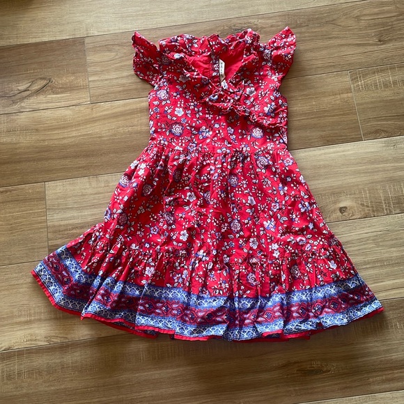 Janie and Jack Floral Ruffle Trim Dress - Picture 4 of 13